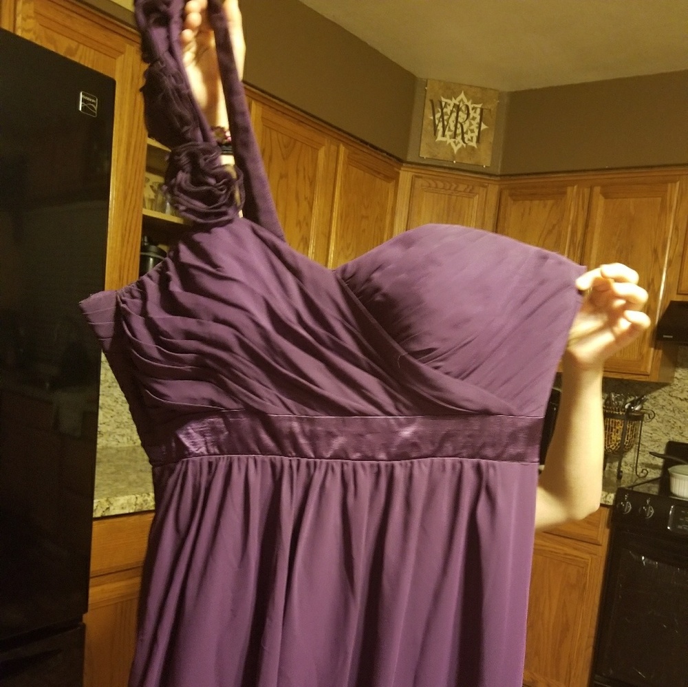 Gorgeous one strap purple formal